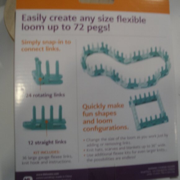 Authentic Knitting Board Flexee Chunky Loom Links, Teal & Turquoise 36 P… - Picture 3 of 4